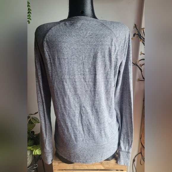 American Eagle Grey Heathered Long Sleeve Top M - Picture 3 of 4